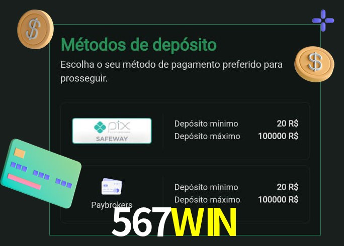 O cassino 567WIN oferece uma grande variedade de métodos de pagamento